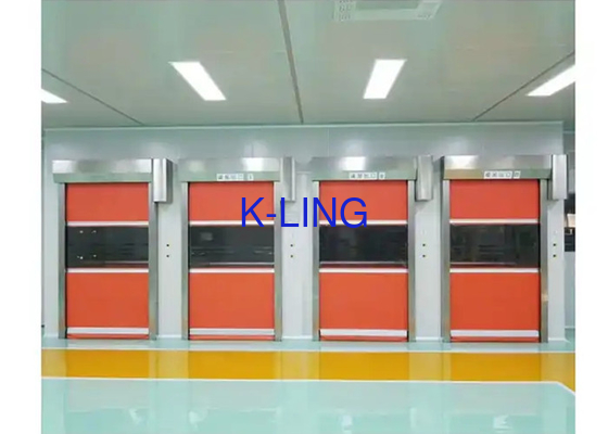 Automatic Roll Up Air Shower Tunnel PVC Shutter Doors Cargo Air Shower For Clean Room Entrance