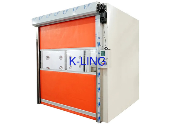 Pharmaceutical Class 1000 Cleanroom Air Shower With Rapid Rolling PVC Door