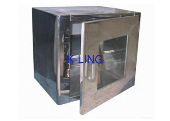 Stainless Steel 304 Cabinet Static Laboratory Cleanroom Transfer Window With UV Light