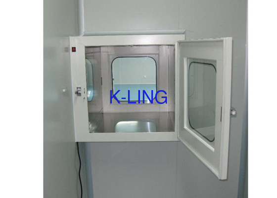 Stainless Steel 304 Cabinet Static Laboratory Cleanroom Transfer Window With UV Light