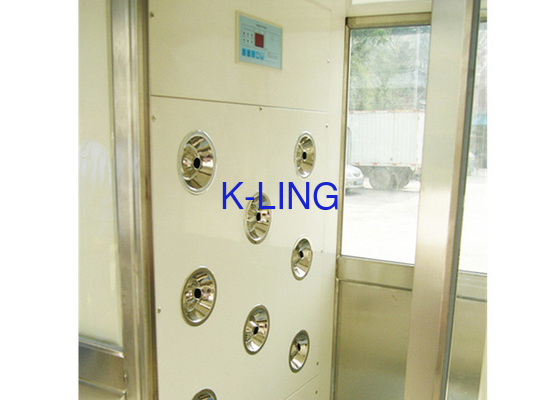 Double Sliding Door Clean Room Personal Air Shower With IC Control Panel