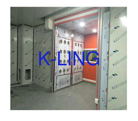 U Type Air Shower Tunnel Two Row Persons 3 Sides Blowing For Decontamination Project