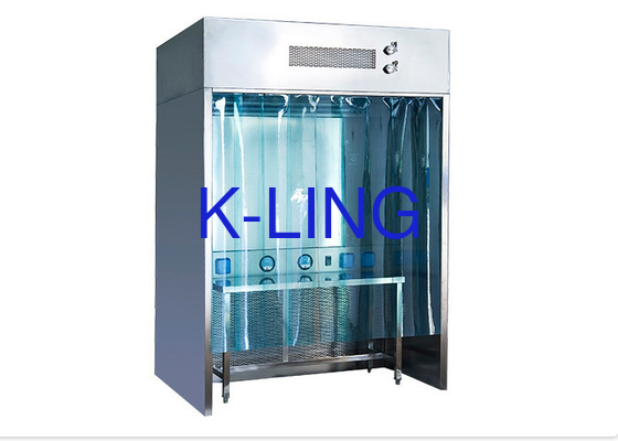 Stainless Steel Sampling Booth Custom Weight 220V Power Supply Silver Color