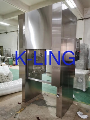 Protection Level IP54 Air Shower Tunnel With LED Lighting System And Mini Pleats HEPA Filter