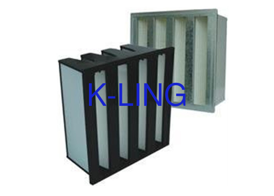 V Bank Air Filter Dust Capacity 18 Sq.M With EVA Gasket With Big Dust Holding Capacity