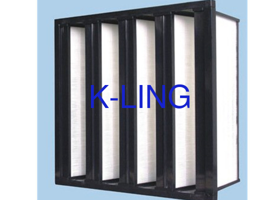 Capacity Media V Bank Filter  / V Cell Filter  With EVA Gasket Beads Structure