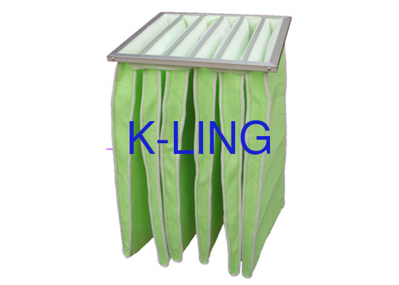 Moisture Resistant Pocket Air Filter Galvanized Steel Aluminum Alloy Frame for HVAC Systems