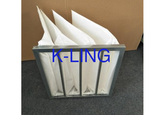 Aluminum Alloy Frame Pocket Air Filter Low Initial Pressure Humidity Resistance