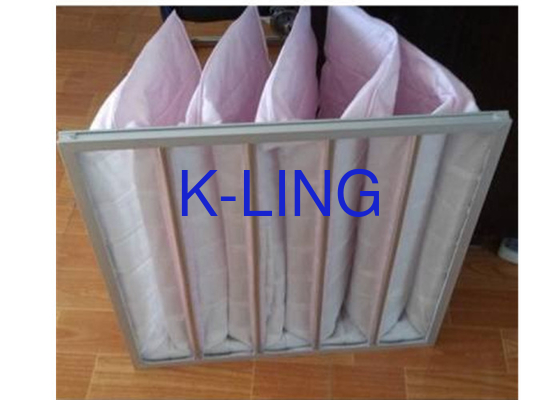 Aluminum Alloy Frame Pocket Air Filter Low Initial Pressure Humidity Resistance