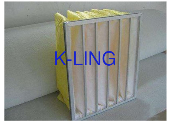 Customize Bag Air Filter Aluminum Alloy Frame Humidity Tolerance F9 Efficiency