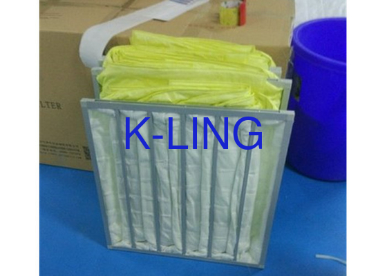 Pocket Air Filter With Synthetic Fiber Humidity Resistance Low Initial Pressure