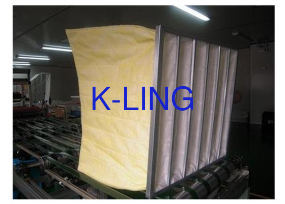 Synthetic Fiber 80% Humidity Pocket Air Filter Galvanized Steel Frame 50Pa Initial Pressure