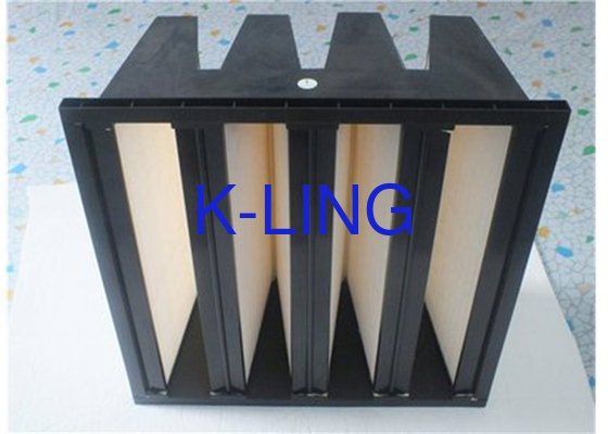 Temperature Glass Fiber V Bank Filter With V Shaped Construction