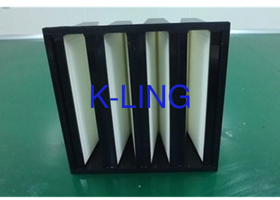 Dust Capacity Glass Fibre V Bank Filter 18 Sq.m Media Area High Dust Holding Capacity