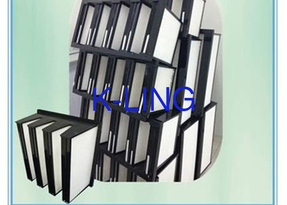 Dust Capacity Glass Fibre V Bank Filter 18 Sq.m Media Area High Dust Holding Capacity