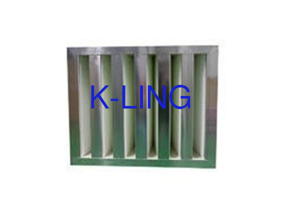 H13 H14 Dust Capacity V Bank Filter FiberGlass Media 80 Degree Temperature Holt Melt Beads