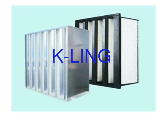 V Cell Filter  - Dust Holding Capacity 18 Sq.m Consistent Filtration F9 Efficiency