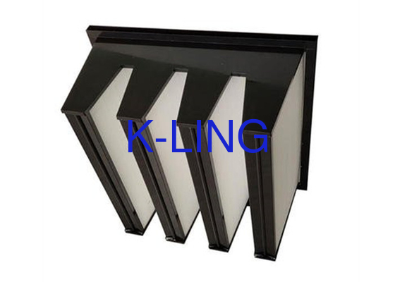 V Cell Filter  - Dust Holding Capacity 18 Sq.m Consistent Filtration F9 Efficiency