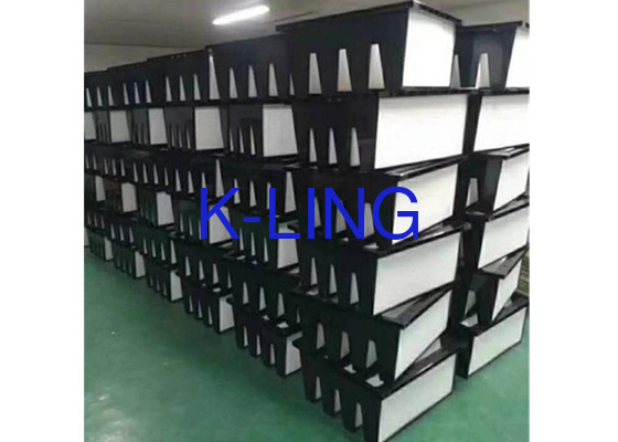 Dust Capacity Glass Fibre V Bank Air Filter F7-F9 Grade For 80.C Temperature Applications