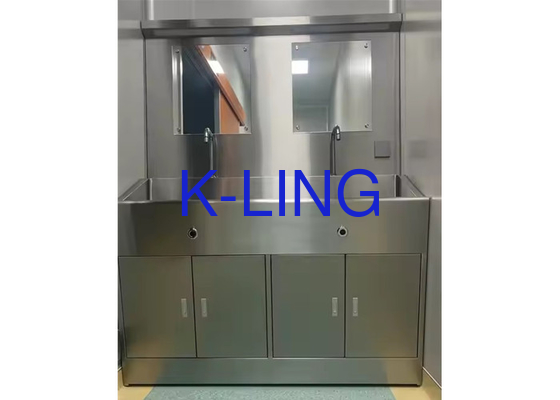 Stainless steel 304 Customized Medical Wash Sink With Foot Switch Kick