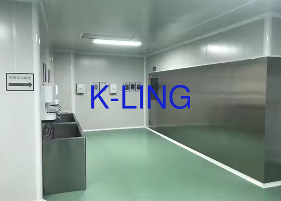 High Velocity Customized L Type Air Shower Tunnel Room With Automatic Swing Door 50Hz Frequency