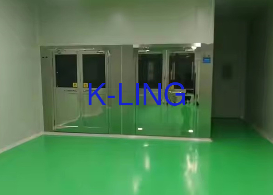 Automatic Entryway Air Shower With LED Lights / Swing SS Frame Glass Door
