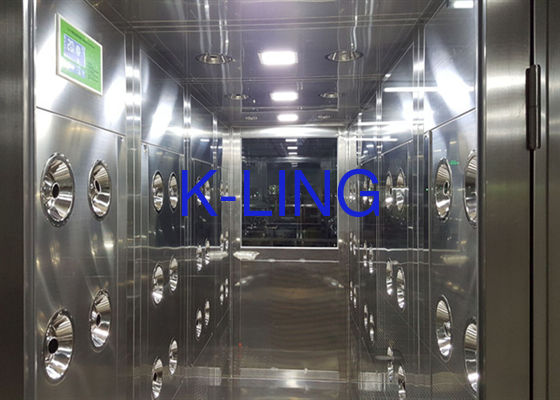 Class 100 Cleanroom Air Shower with PLC Control and Stainless Steel SUS304 Construction for Merchandise