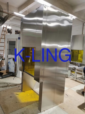 PLC Clean Room Air Shower Pass-Thru With Auto Conveyor Line For High-tech Manufacturing