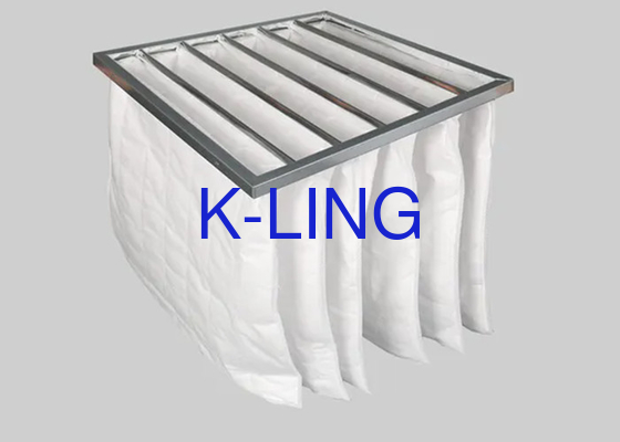Synthetic Fiber Media Pocket Air Filter Medium Filter Rating For Airborne Allergen Control