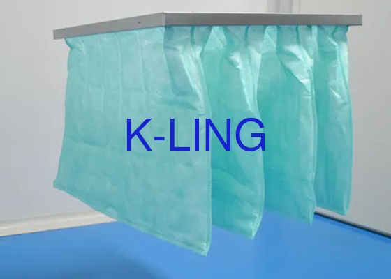 Synthetic Fiber Media Pocket Air Filter Medium Filter Rating For Airborne Allergen Control