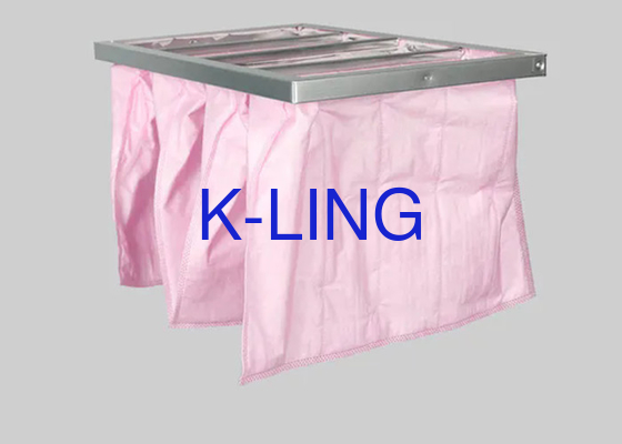 Non Woven Bag Material Pocket Air Filter With Square Shape For Effective Air Purification