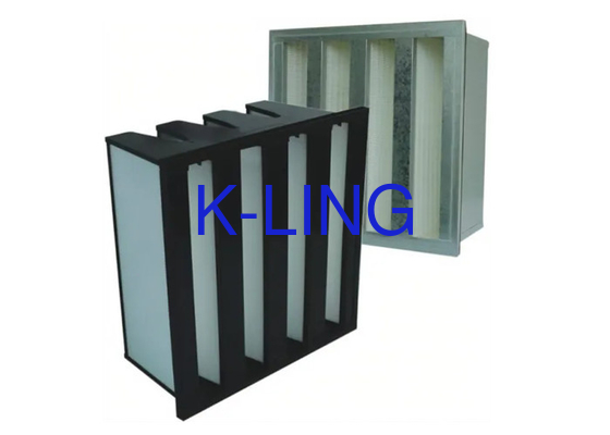 16.44 Sq.m Rate Air Flow Final Pressure 400pa Minipleats V Cell Filter For Environmental Protection