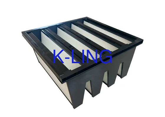 Plastic Frame V Bank Filter For Industrial Sleant Polyurethane Adhesive Highest Temperature 80°C