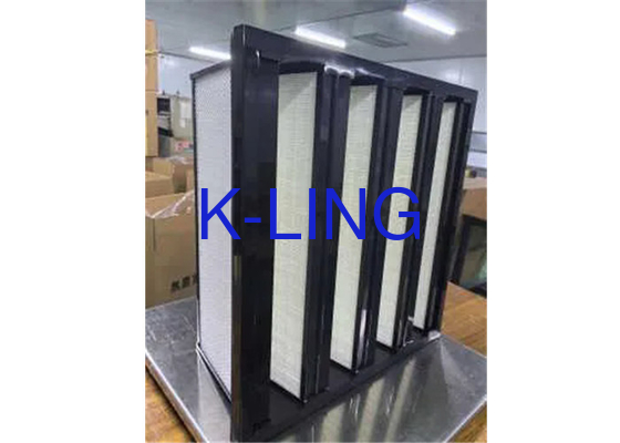 Plastic Frame V Bank Filter For Industrial Sleant Polyurethane Adhesive Highest Temperature 80°C