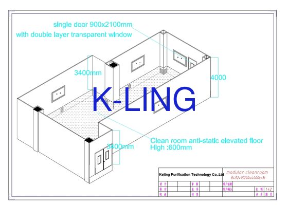 5P Temperature And Humidify Control Laminar Flow Booth with H14 HEPA Filter for Quick Assembly And Disassembly Modular Clean Room