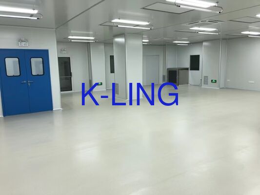 PVC Anti static Floor Clean Room Freestanding Installation Grey White Sandwich Panel Modular Cleanroom Solution