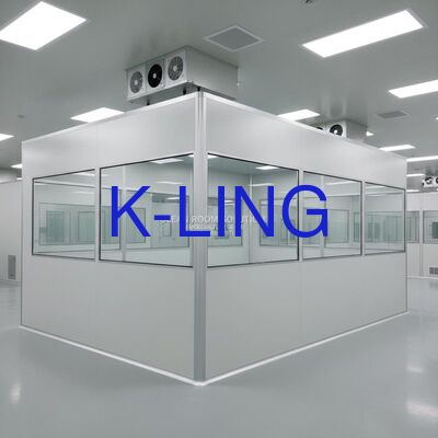 Modular Cleanroom System with 300 LUX Illumination and 0.3 to 0.5 m/s Wind Speed for Cleanroom Laboratory