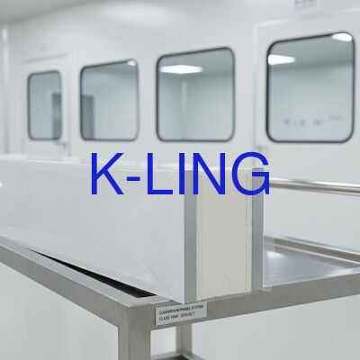 Glass Magnesium Rock Wool Sandwich Panel 50mm Hardwall Cleanroom Class 1000 ISO5 ISO6 ISO7 Purification Rank Wall Panel Systems