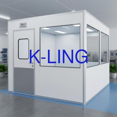 ISO 5 Class 100 Modular Clean Room with Fire Resisting Door and Double Layer Vacuum Glass Window