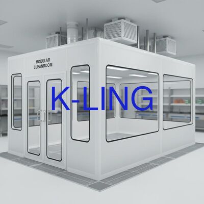 Hardwall Modular Cleanroom with HEPA Filter Air Filtration System, Fire-Resisting Door, and Double-layer Vacuum Glass Window