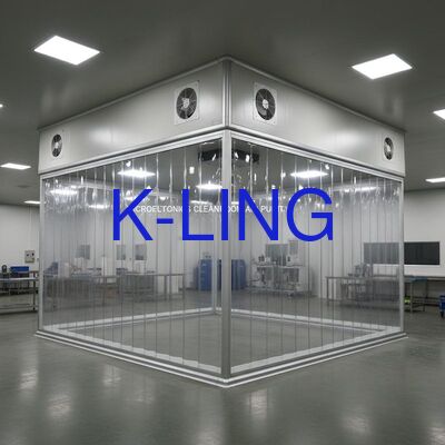 Suspending Ceiling Clean Booth with Fan Filter Unit and Anti-Static PVC Floor