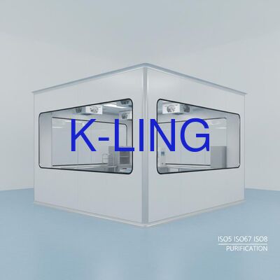 Hardwall Modular Cleanroom with Double-layer Vacuum Organic Glass Window and Glass Magnesium Rock Wool Sandwich Panel for ISO5 ISO6 ISO7 ISO8 Purification