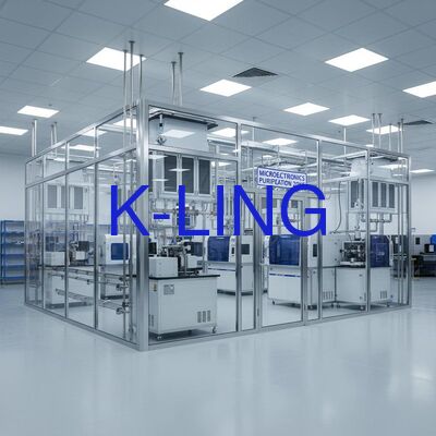 High Purification Light Modular Hard Wall Cleanroom Designed for Effective Air Control in Microelectronics Semiconductor