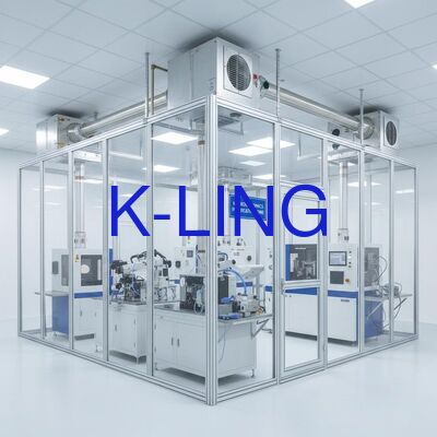 High Purification Light Modular Hard Wall Cleanroom Designed for Effective Air Control in Microelectronics Semiconductor