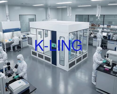 Modular Cleanroom with Anti-static Vinyl or Epoxy Flooring and Fan Filter Unit 1175x1175x350mm Featuring HEPA/ULPA Filters