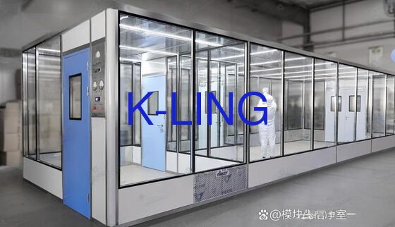 Modular Cleanroom with Anti-static Vinyl or Epoxy Flooring and Fan Filter Unit 1175x1175x350mm Featuring HEPA/ULPA Filters