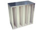 High Efficiency F5 / F6 / F7 V Bank Air Filters Air Conditioning Filters 400pa - 600pa