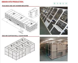 Stainless Steel Class 100 Pharmacy Clean Room With PVC Plastic Curtain Wall