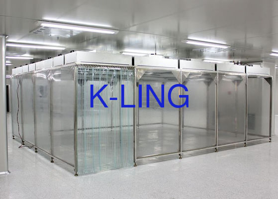 Class 10000 Softwall Clean Room with Stainless Steel Frame and Fan Filter Unit