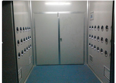 Anti-Static Class 10000 Cargo Air Shower Tunnel For Cosmetic Workshop , Sandwich Panel